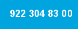 922 304 83 00 922 304 83 00